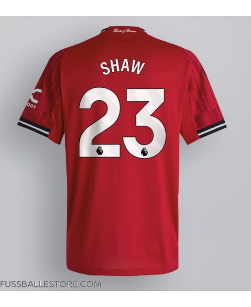 Günstige Manchester United Luke Shaw #23 Heimtrikot 2025-26 Kurzarm Günstige Manchester United Luke Shaw #23 Heimtrikot 2025-26 Kurzarm